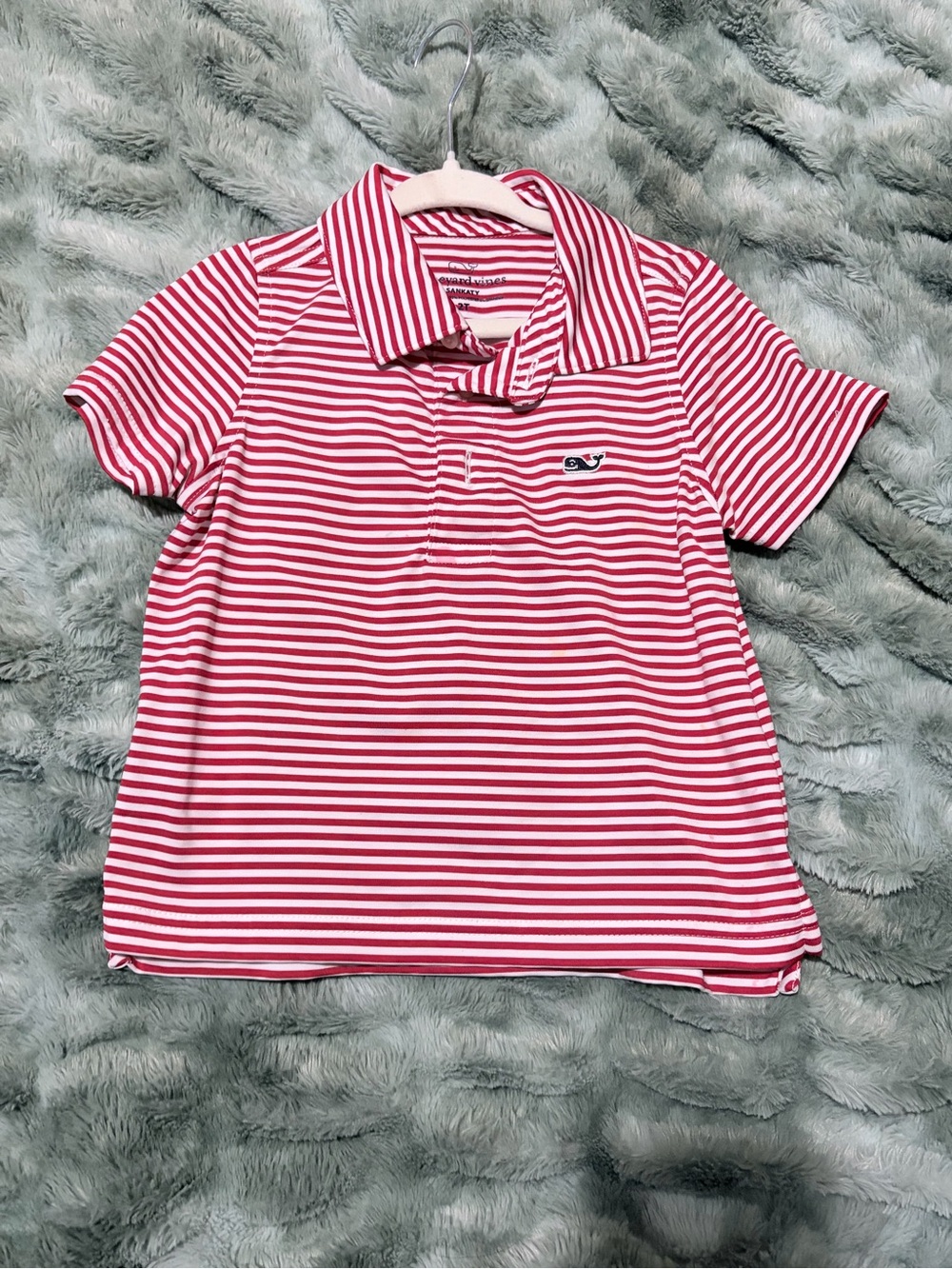 Vineyard Vines Pink & White Striped Polo - Kids